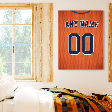 Houston Jersey Custom Canvas Print Wall Art for Boy Girl Men Women Baseball Personalized Canvas Art